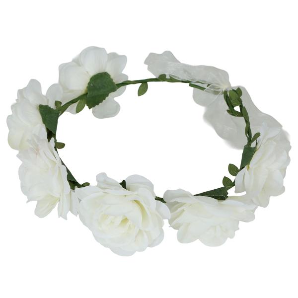 Blomsterkrans med Rosor Vit
