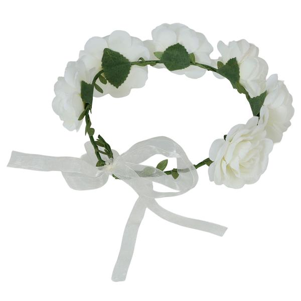 Blomsterkrans med Rosor Vit