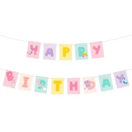 Gabbys Docksk&aring;p Girlang Happy Birthday 180 x 15 cm