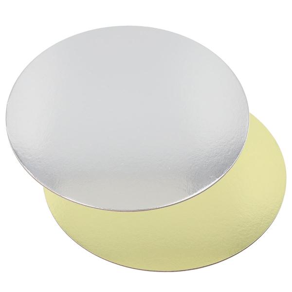 Runda Tårtbrickor Guld/Silver 30 cm 25-pack