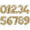 Sifferballonger Holografiskt Glitter Guld