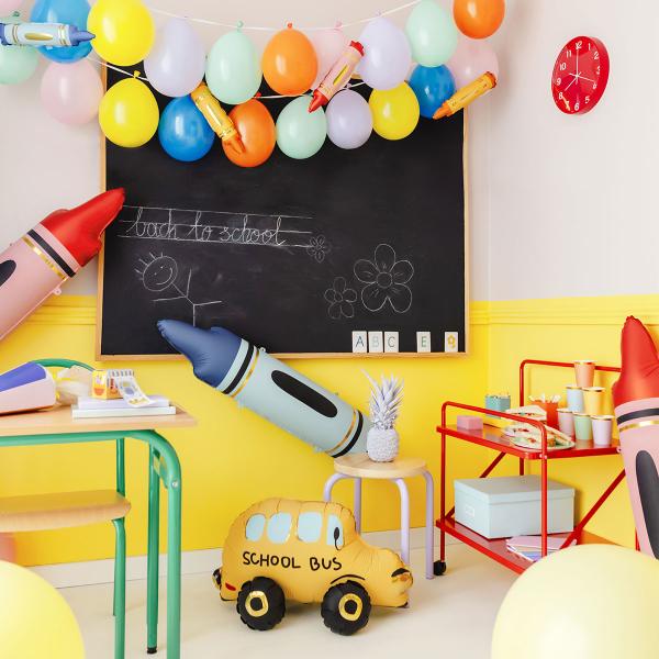Stående Folieballong Skolbuss