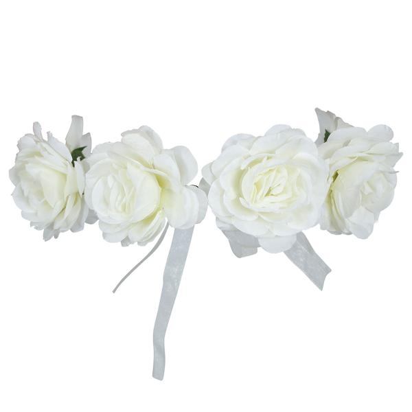 Blomsterkrans med Rosor Vit