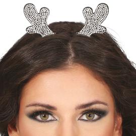 Diadem Renhorn med Strass