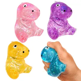 Squeeze Dinosaurie Glittrig Leksak 7 cm