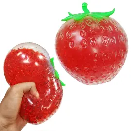 Squeeze Jordgubbe Leksak med Kulor 12 cm
