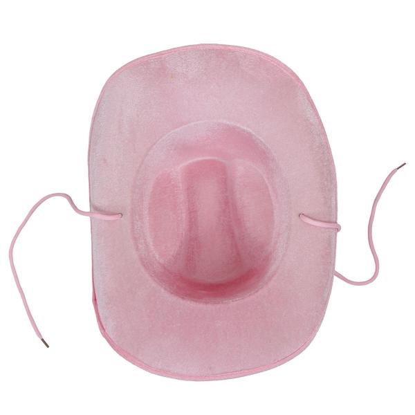 Cowboyhatt med Komönster Rosa/Vit