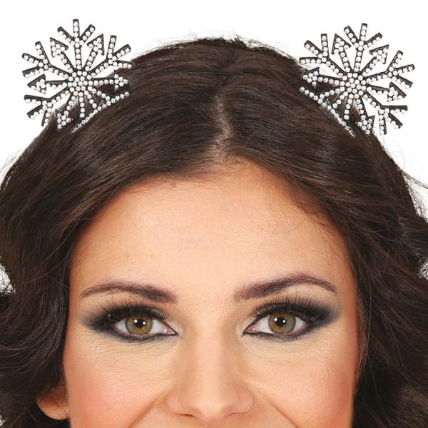 Diadem Snöflingor med Strass