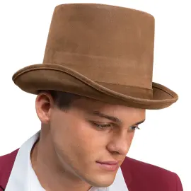 Deluxe Hög Hatt Brun