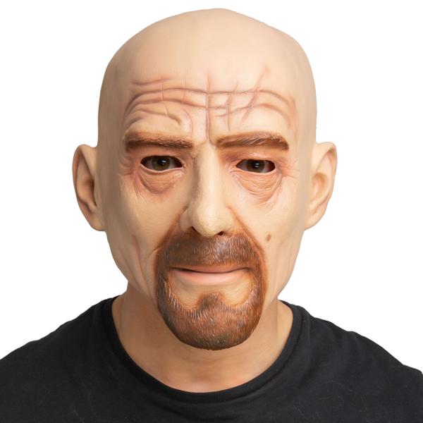 Latexmask Skallig Man med Skägg