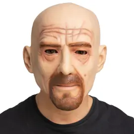 Latexmask Skallig Man med Skägg