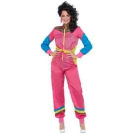 80-Tals Jumpsuit Rosa/Leopardm&ouml;nster