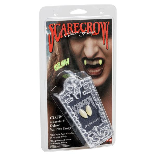 Självlysande Scarecrow Vampyrtänder Deluxe