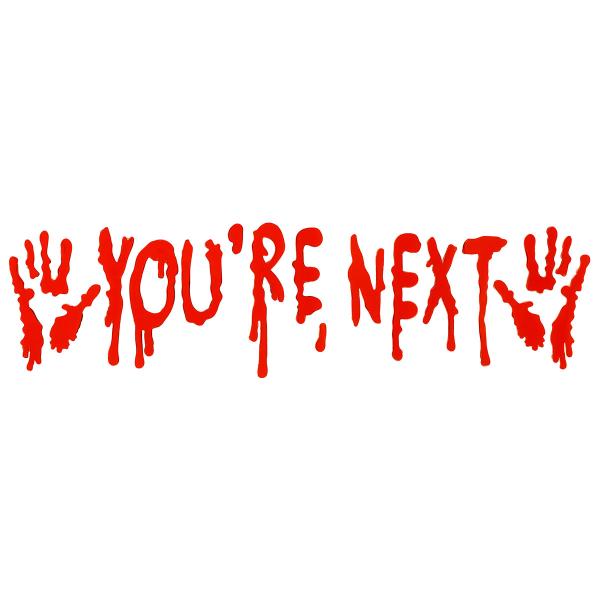 Geldekoration till Fönster You're Next Röd