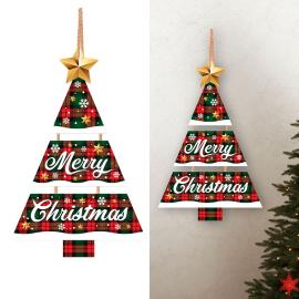 Julgran V&auml;ggdekoration Merry Christmas