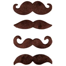 Mustascher Självhäftande Brun 4-pack