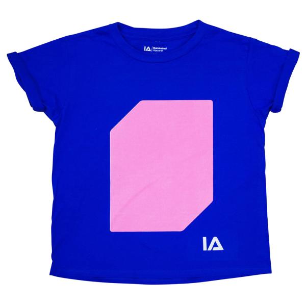 Självlysande T-shirt Barn Blå och Rosa