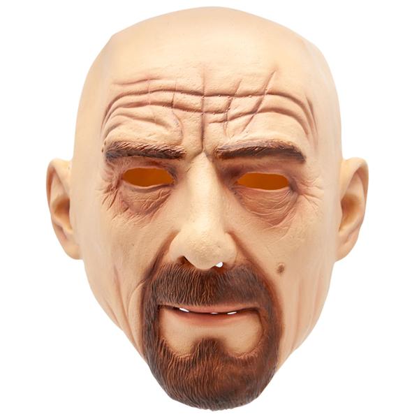 Latexmask Skallig Man med Skägg