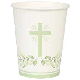 Pappersmuggar med Kors & Bladkrans 8-pack