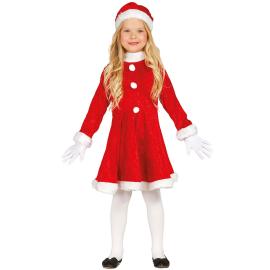 Julklänning med Tomteluva Barn 7-9 år