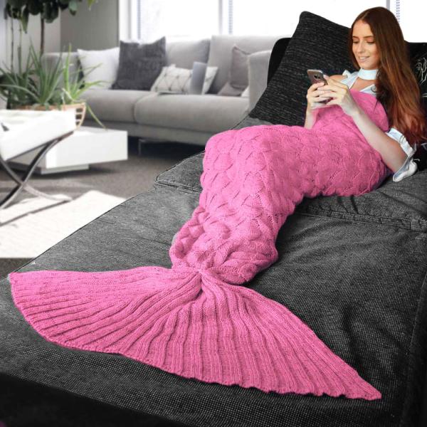 Sjöjungfru Filt Rosa
