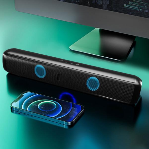 Lång Bluetooth Högtalare LED