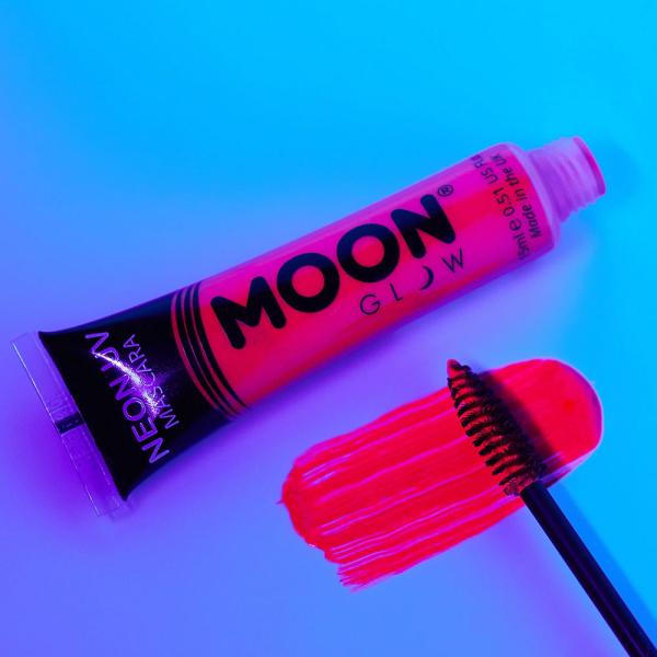 Moon Glow Neon UV Mascara Intensiv Röd