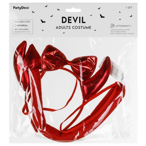 Maskeradset Djävul Röd