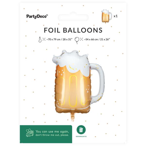 Folieballong Ölglas
