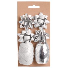 Presentsnöre & Rosett Kit Silver
