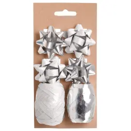 Presentsnöre & Rosett Kit Silver