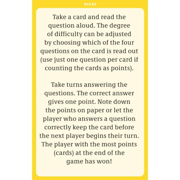 Swedish Quiz Kortspel 12+ år