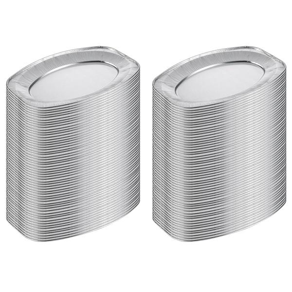 Ovala Uppläggningsfat Aluminium 100-pack