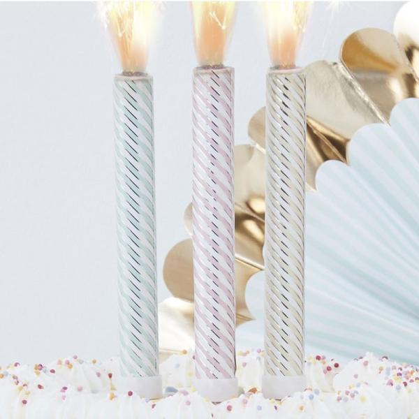 Isfackla Pastell & Guld 3-pack
