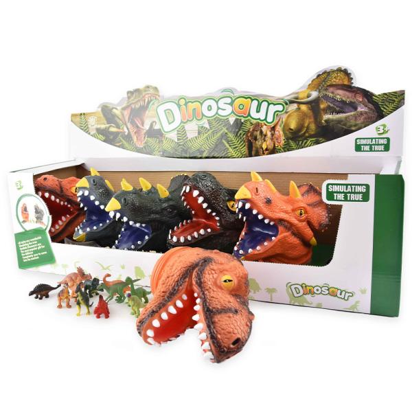Dinosaurie Huvud med Små Dinosaurier