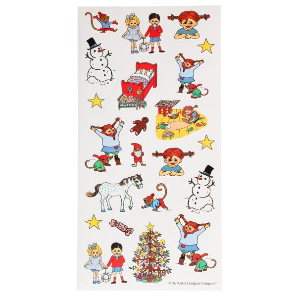Julklistermärken Pippi Långstrump 66-pack