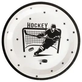 Papperstallrikar Hockey 23 cm 8-pack