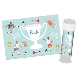 Stickers till S&aring;pbubblor Fotbollskalas 6-pack