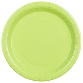 Papperstallrikar Limegr&ouml;n 23 cm 6-pack