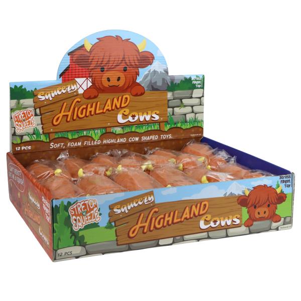 Squeeze Highland Ko Leksak Brun 11 cm