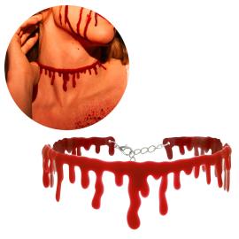 Chokerhalsband med Blod R&ouml;d