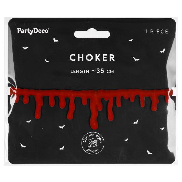 Chokerhalsband med Blod Röd