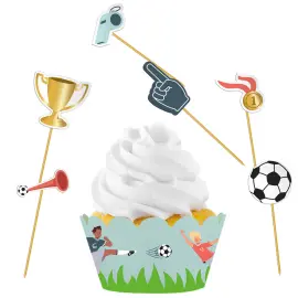 Cupcake Set Fotbollskalas 12-pack
