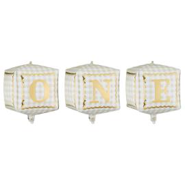 Folieballonger One Kuber 3-pack