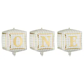 Folieballonger One Kuber 3-pack