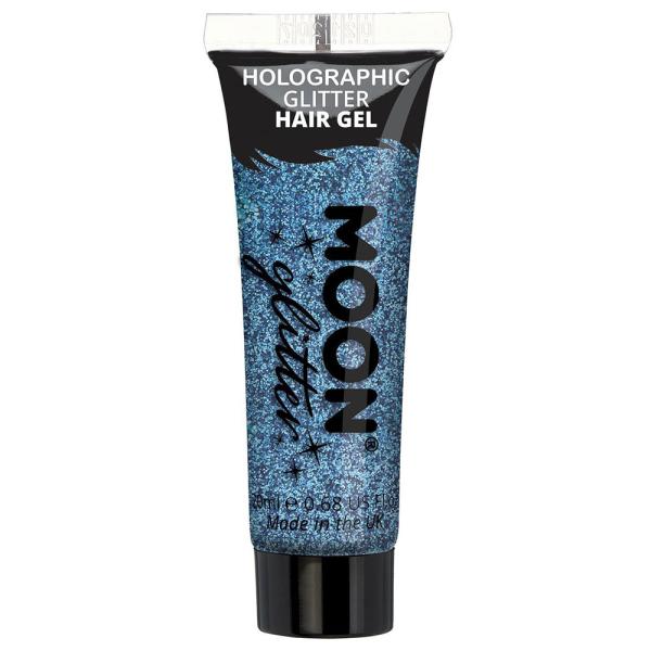 Moon Glitter Holografiskt Glitter Hårgel Blå