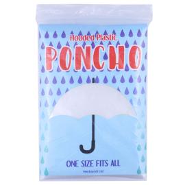 Regnponcho Genomskinlig