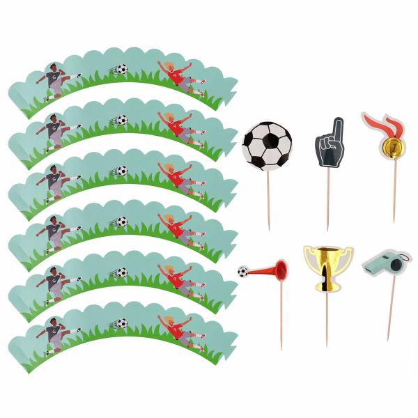 Cupcake Set Fotbollskalas 12-pack