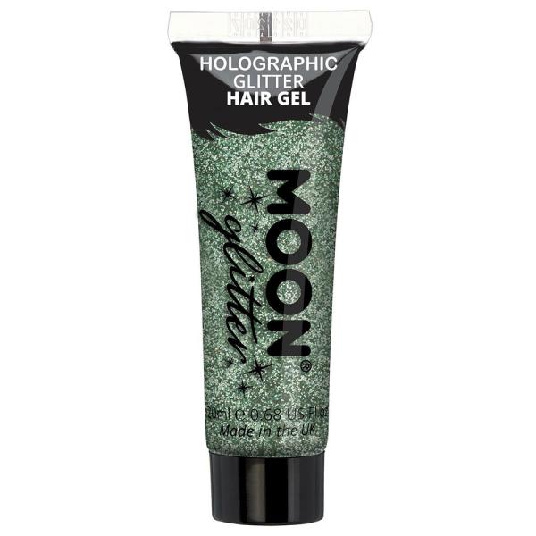 Moon Glitter Holografiskt Glitter Hårgel Grön