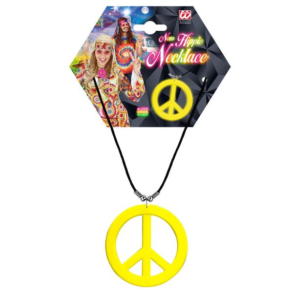 Neon Gul Hippie Halsband